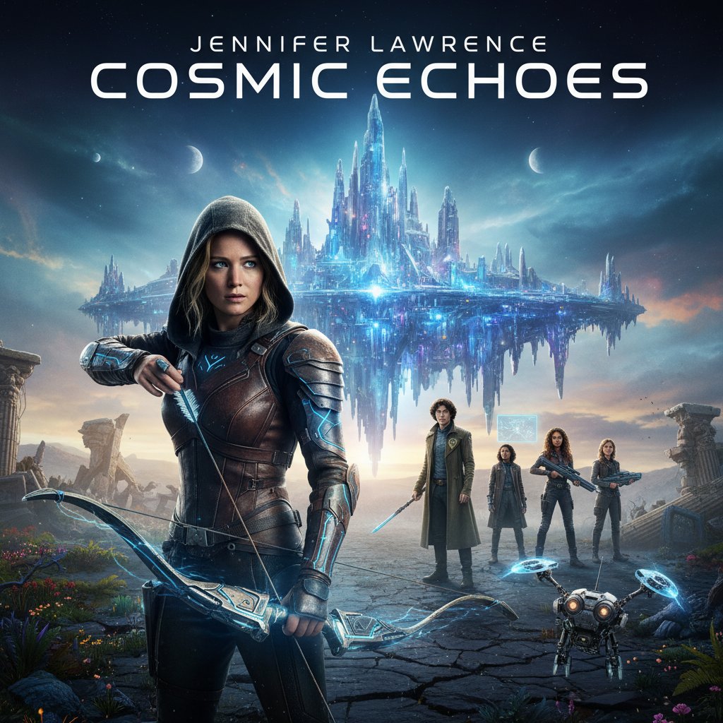 Person using a laptop with tasteray.com AI movie assistant interface, surrounded by movie posters including Jennifer Lawrence films