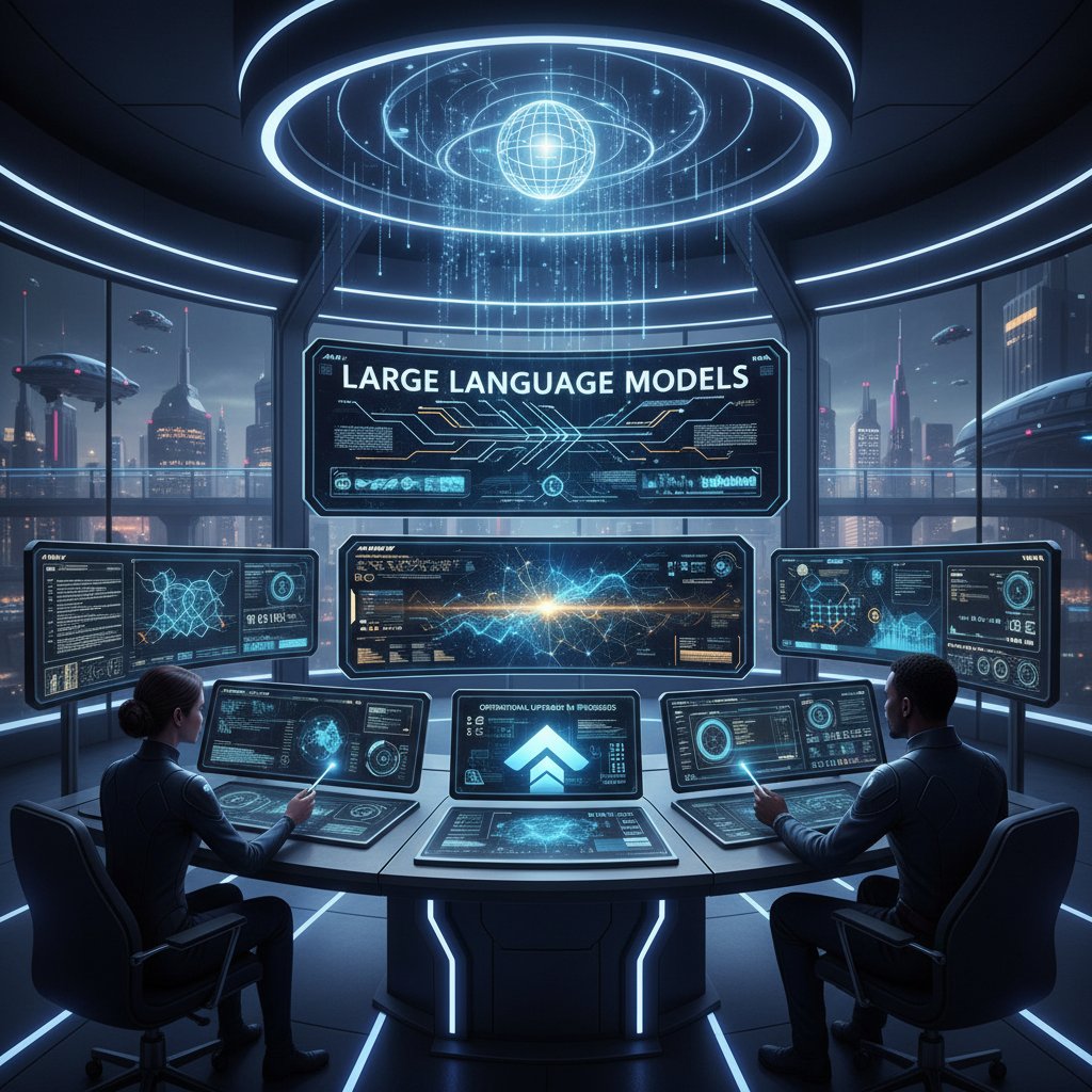 AI-powered control center with large language models in action, operational upgrade future