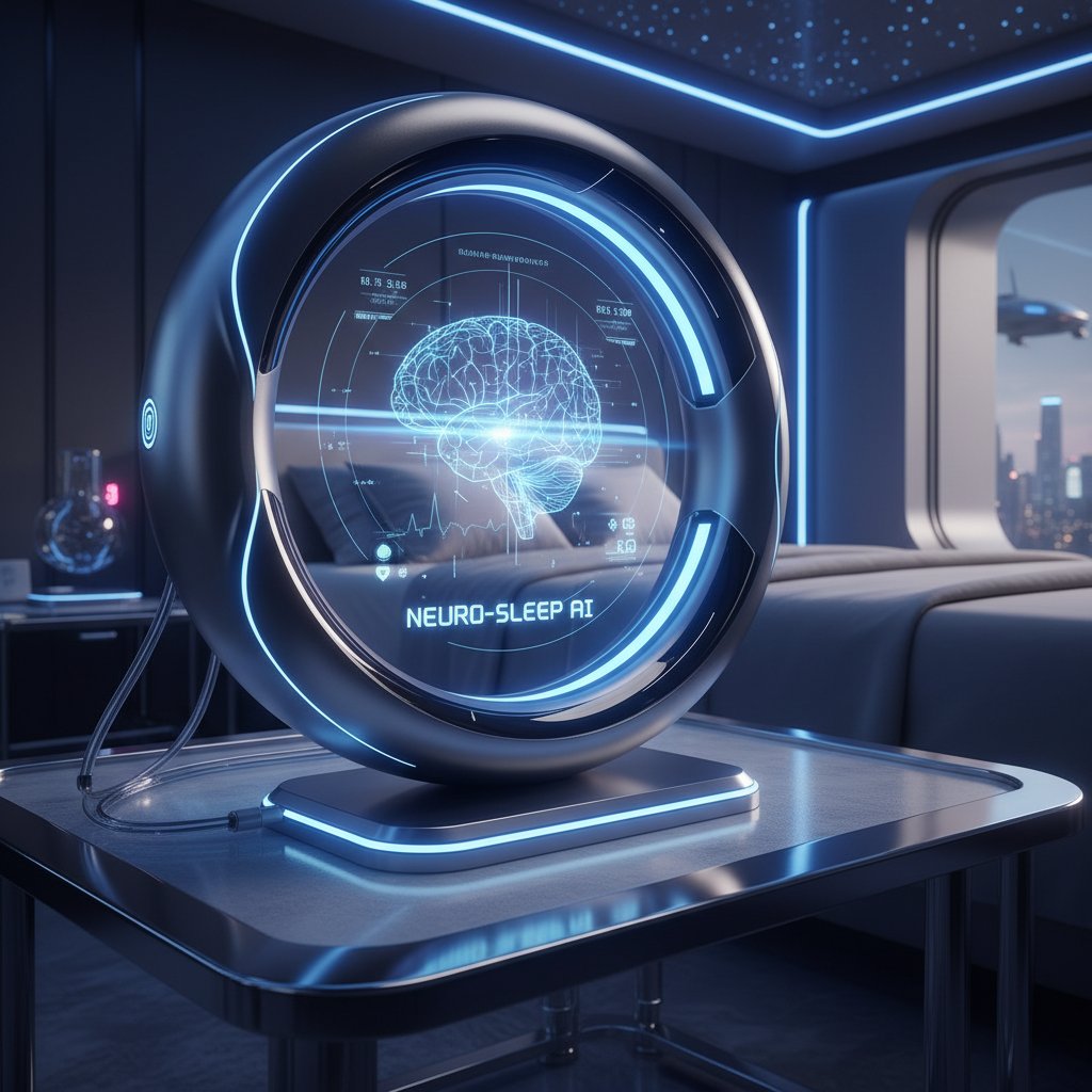 Nowoczesne urządzenie AI monitorujące sen, symbolizujące postęp w diagnostyce chrapania