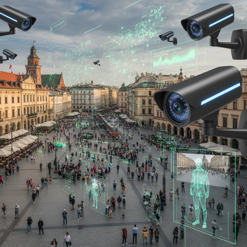 Sztuczna inteligencja monitorująca zachowania ludzi na polskim rynku miejskim