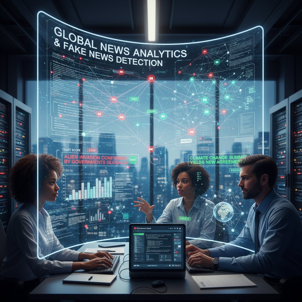 Zespół AI analizujący wiadomości w poszukiwaniu fake news