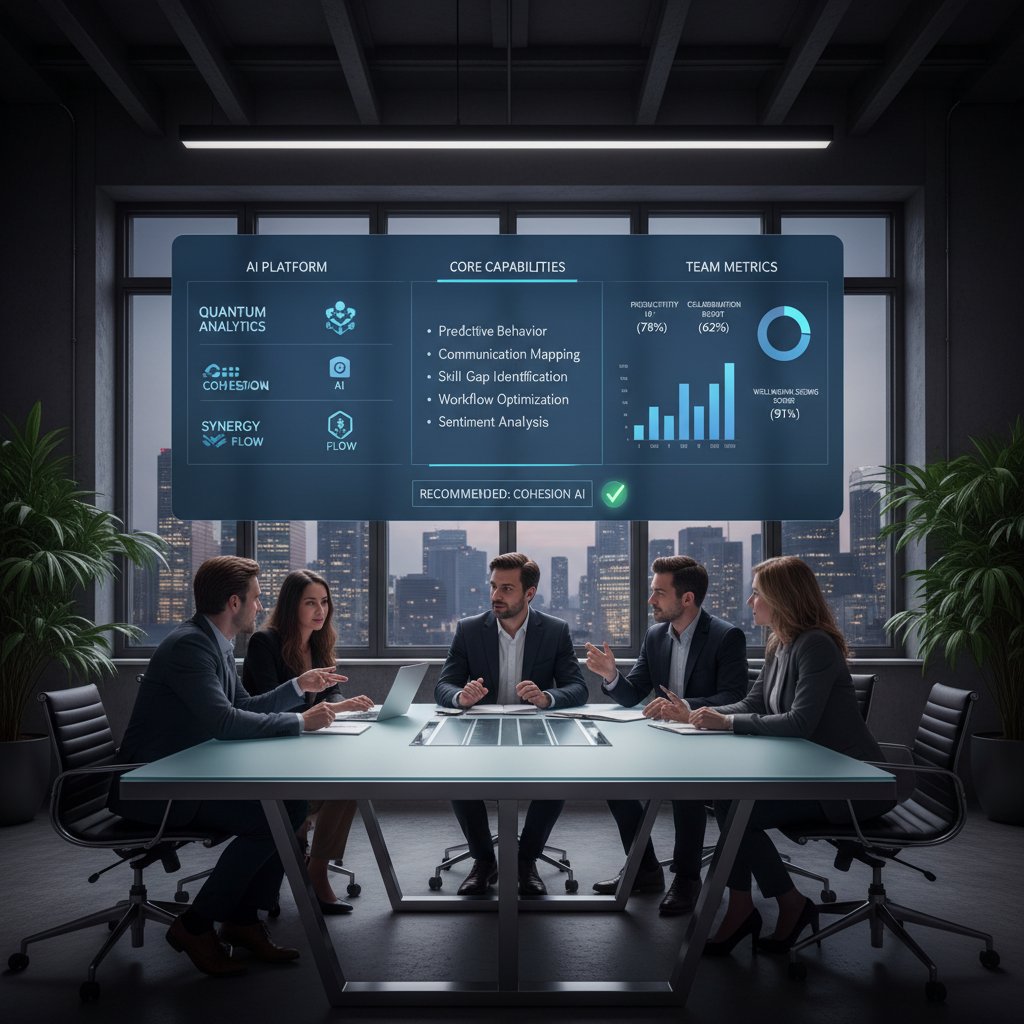 Porównanie narzędzi AI – zespół analizujący cyfrowe platformy na monitorach