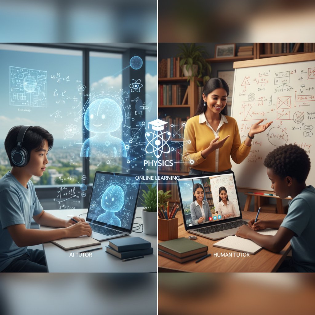 Korepetytor AI i człowiek w zderzeniu podejść do nauczania fizyki cząstek online