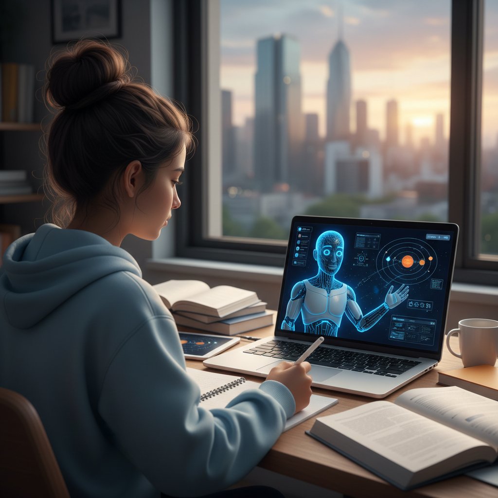 Sztuczna inteligencja w roli nauczyciela – uczeń i komputer, nauka online