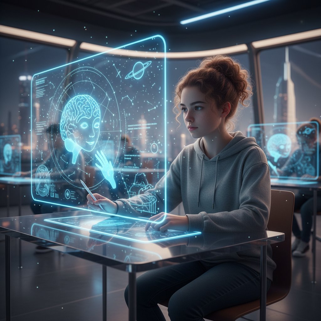 Uczeń korzystający z aplikacji AI do nauki przed egzaminem zawodowym informatyk