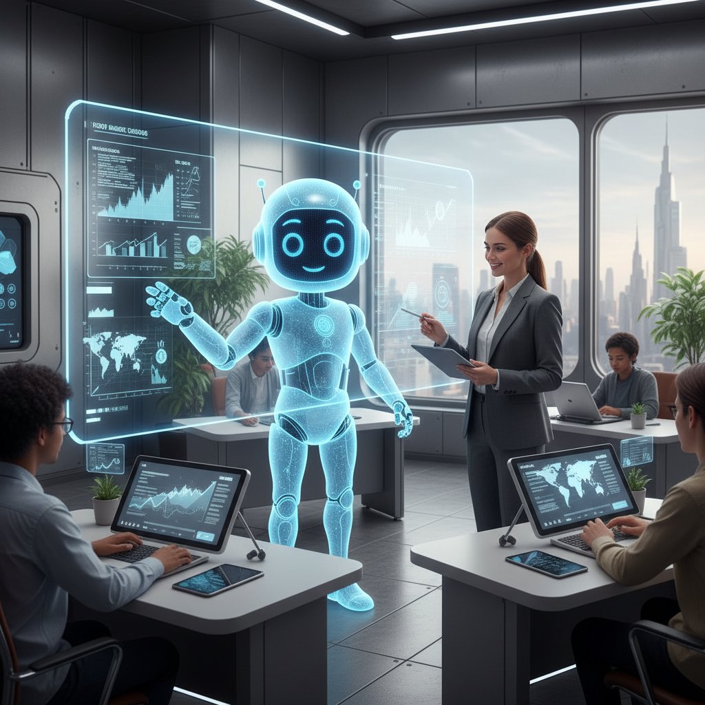 Porównanie korepetytora AI i tradycyjnego nauczyciela podczas lekcji ekonomii