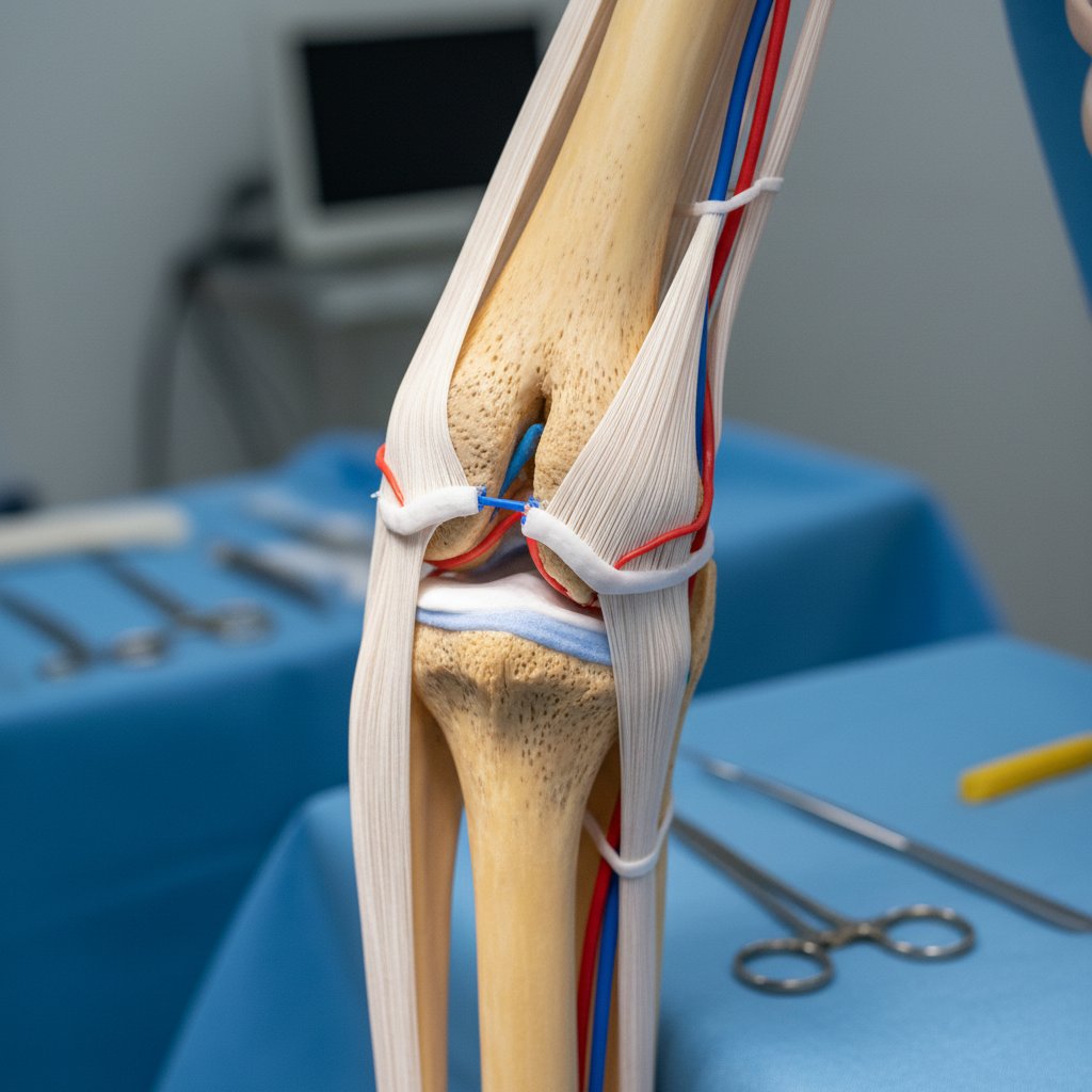 Zdjęcie anatomiczne łokcia – widoczne ścięgna, kości, tkanki miękkie, profesjonalne ujęcie medyczne