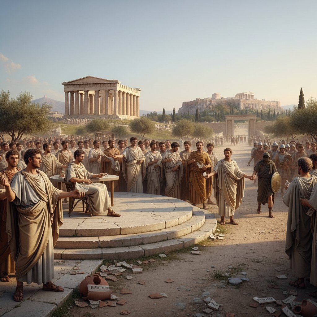 Starożytna Agora w Atenach, symbol ostracyzmu i wykluczenia społecznego