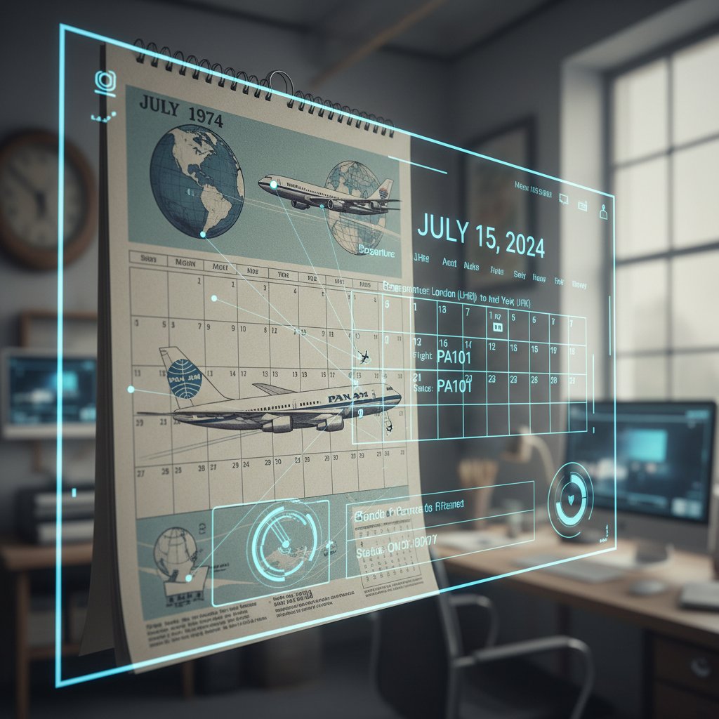 Porównanie papierowego rozkładu lotów z cyfrowym kalendarzem cenowym