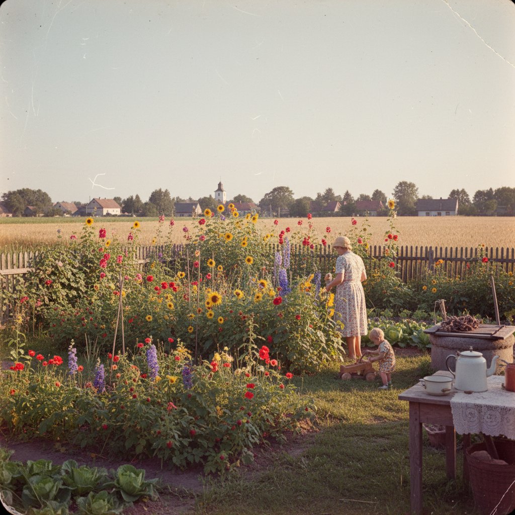 Ogród w Polsce w latach 80., letni rozkwit i porównanie z wyzwaniami współczesności