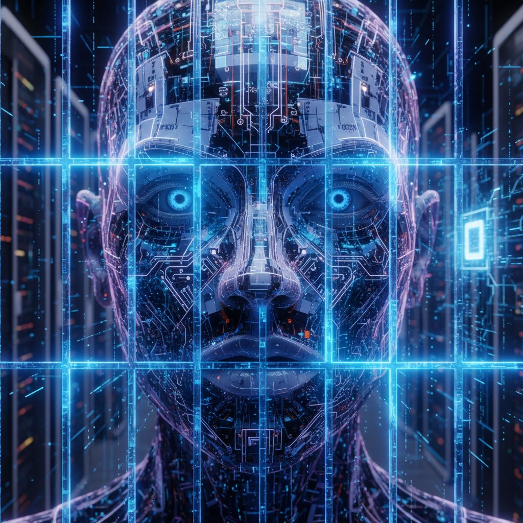 Sztuczna inteligencja za cyfrowymi kratami jako metafora ograniczeń