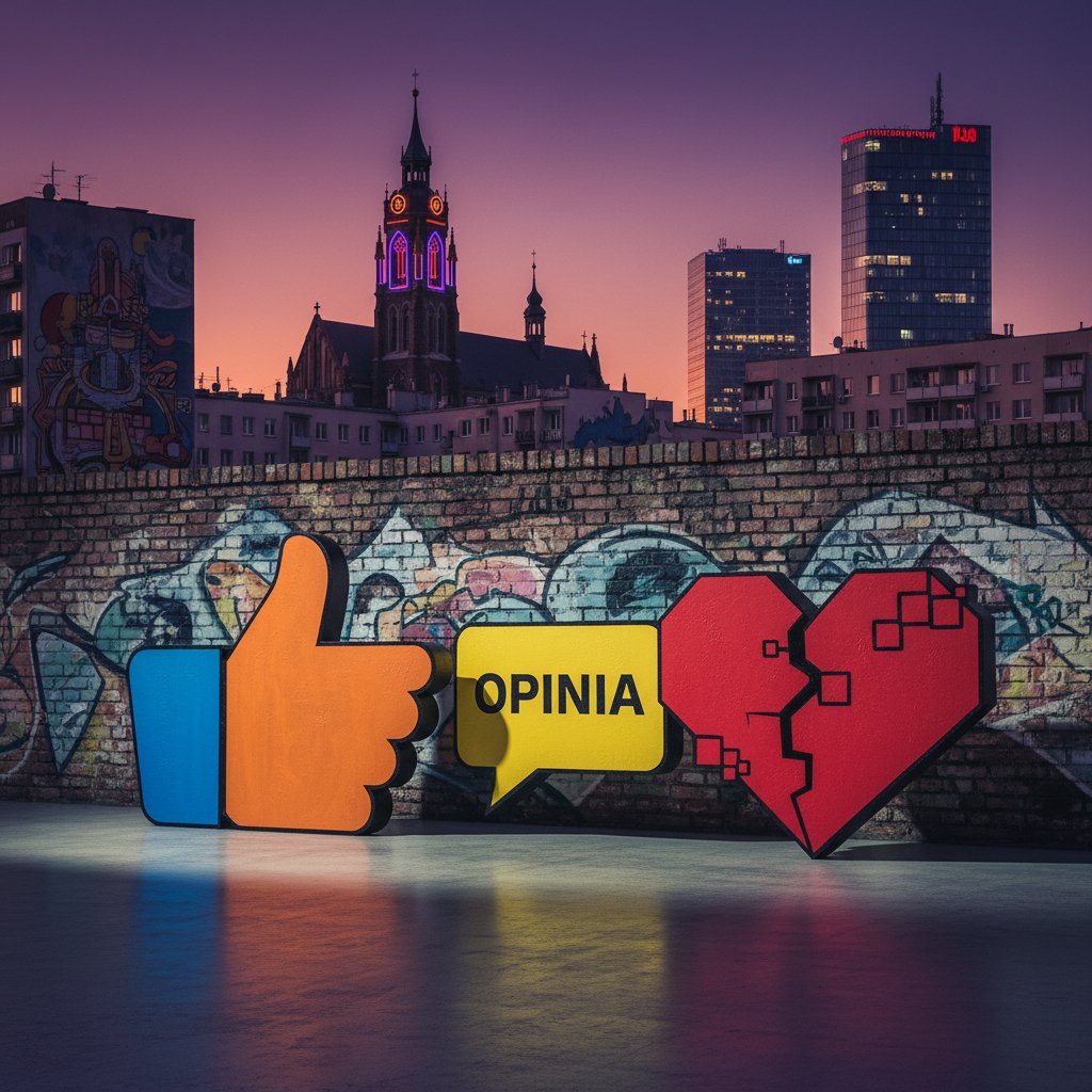 Rekwizyty z głośnej polskiej kampanii społecznej na tle miejskim.