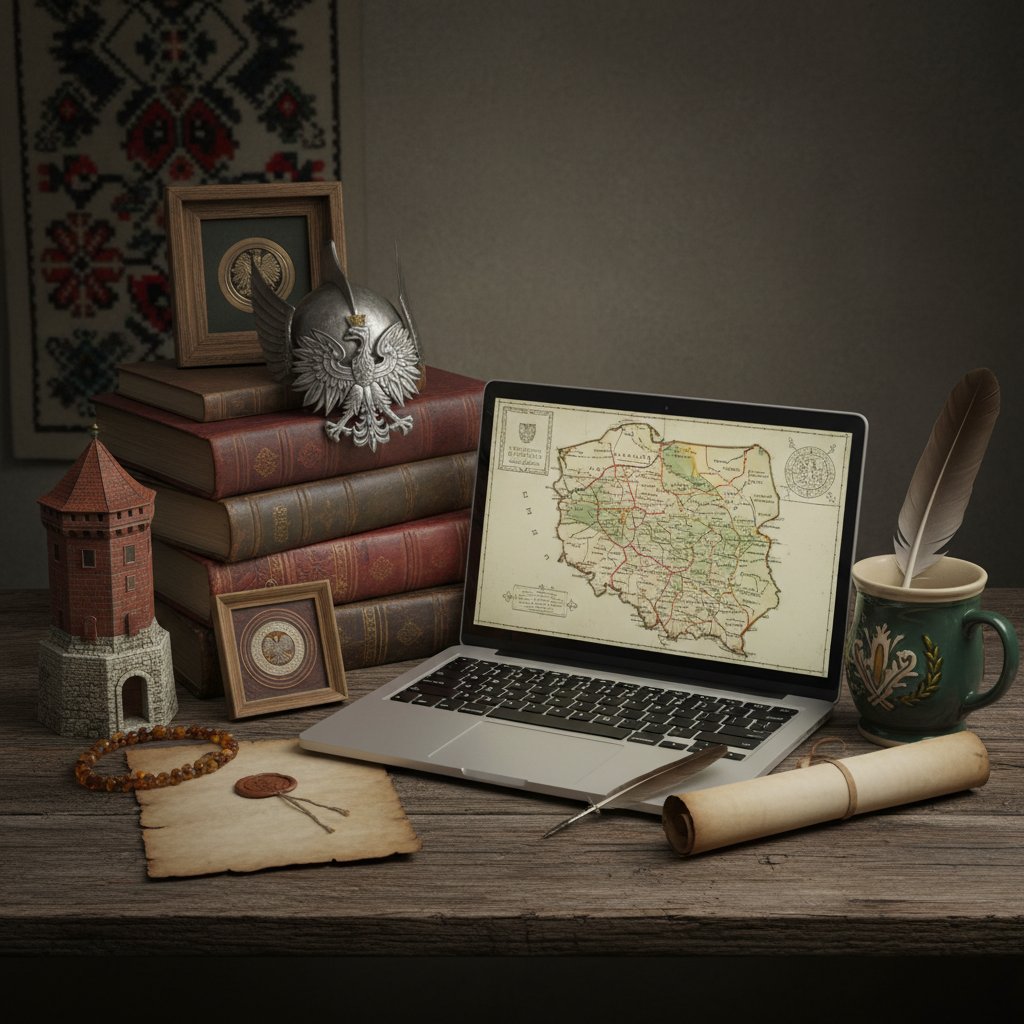 Nowoczesne narzędzia i tradycyjne rekwizyty do nauki historii