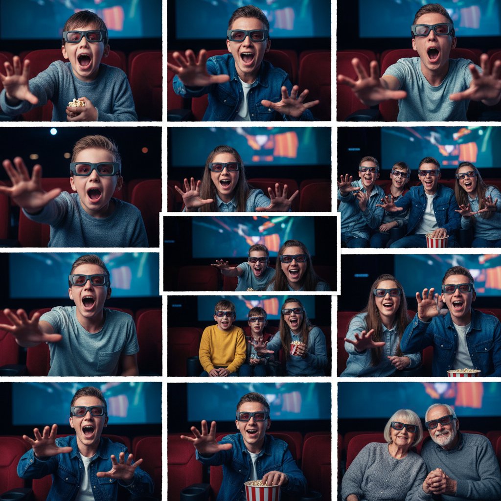 Mixed audience reactions to a 3D film