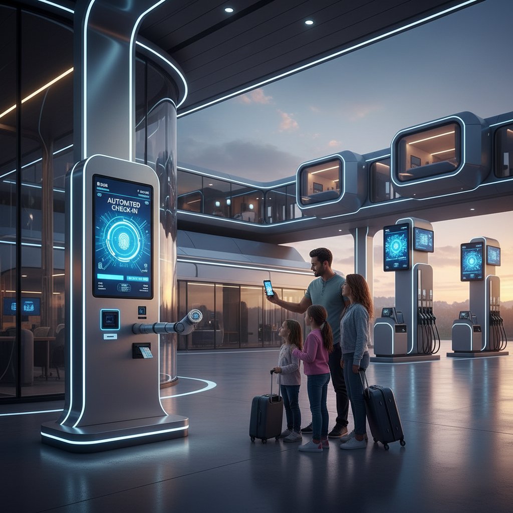 Automatyczny check-in w hotelu przy stacji benzynowej – nowoczesna infrastruktura hotel stacja benzynowa