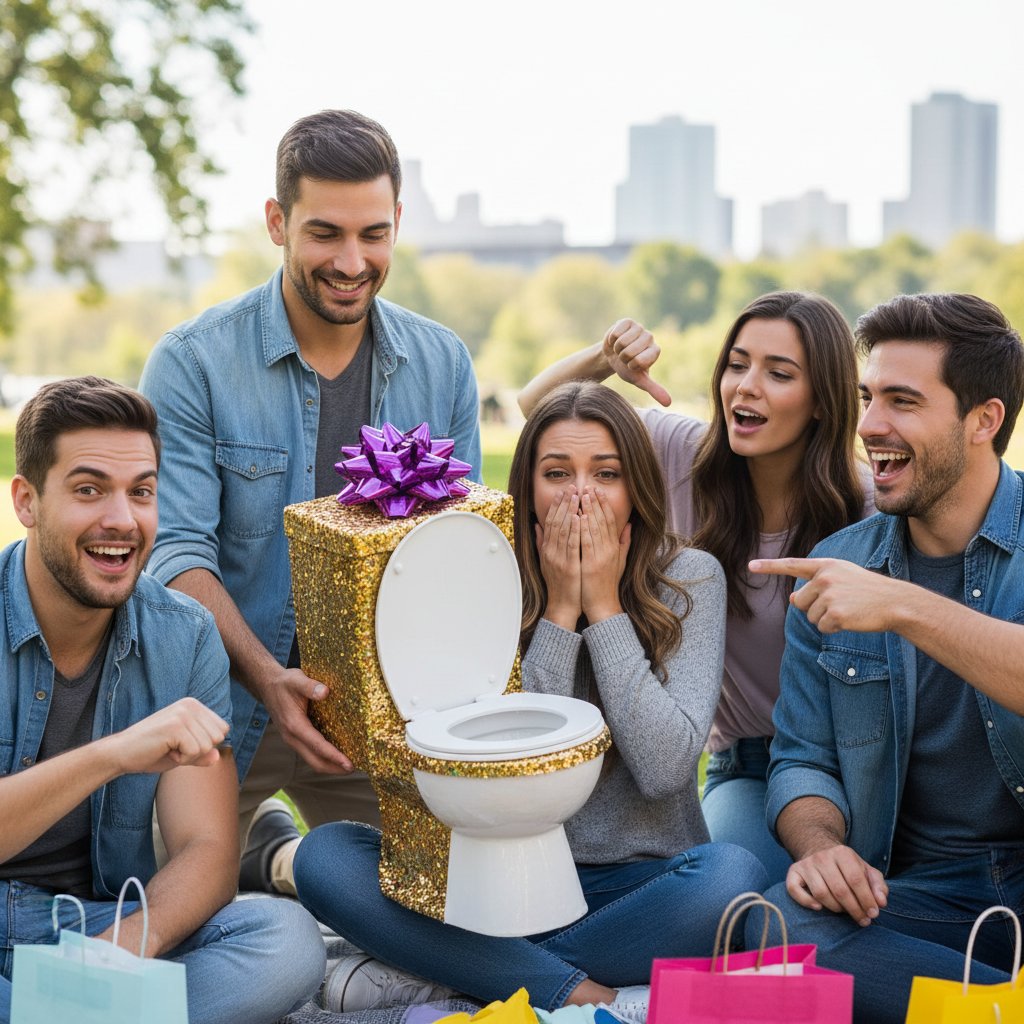 Nietrafiony prezent powodujący konsternację wśród grupy znajomych