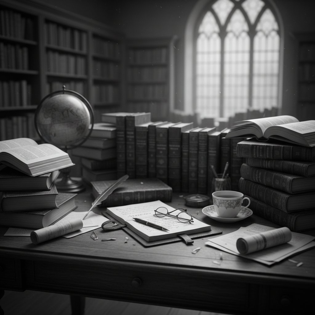 Stare podręczniki psychologiczne i notatki w tle historii CBT