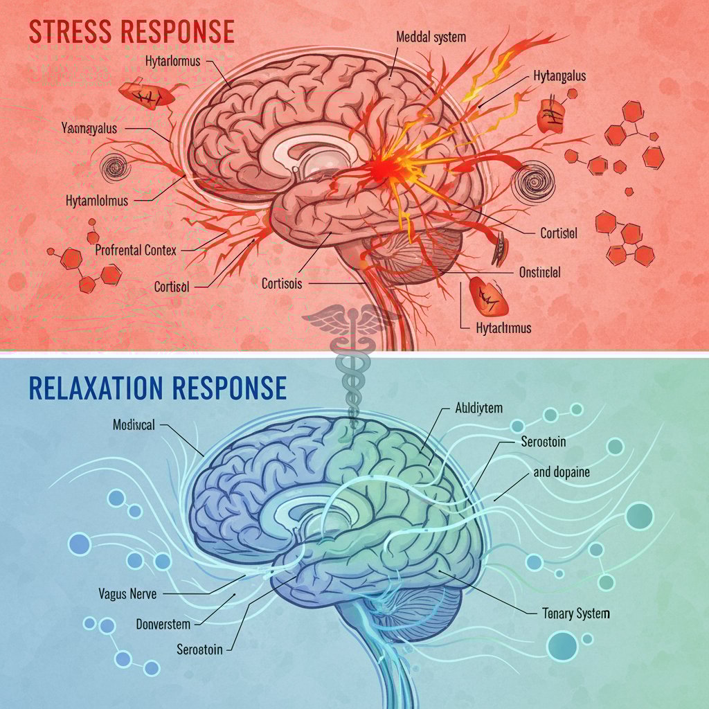 Schemat działania układu nerwowego podczas relaksacji, metody relaksacyjne