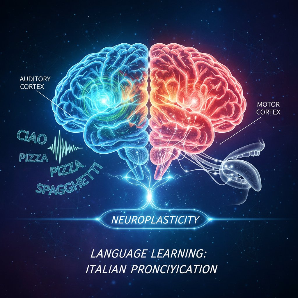 Aktywność mózgu podczas nauki włoskiej wymowy online