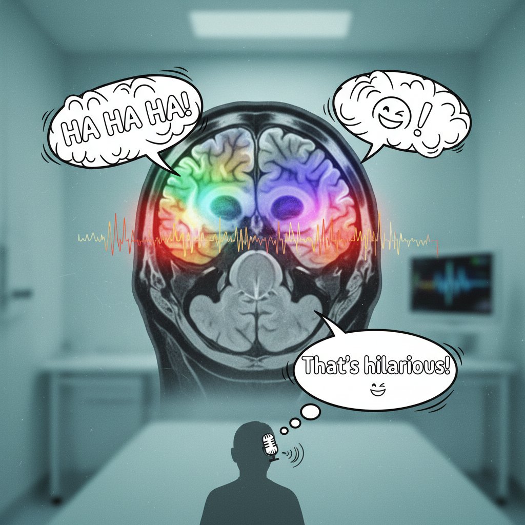 Mózg podczas śmiania się z żartu, aktywność neuronów związana z poczuciem humoru i dowcipami po polsku