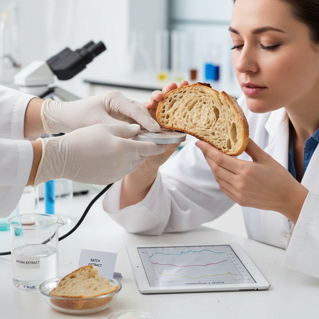 Porównanie kromek chleba po teście ściskania i zapachu