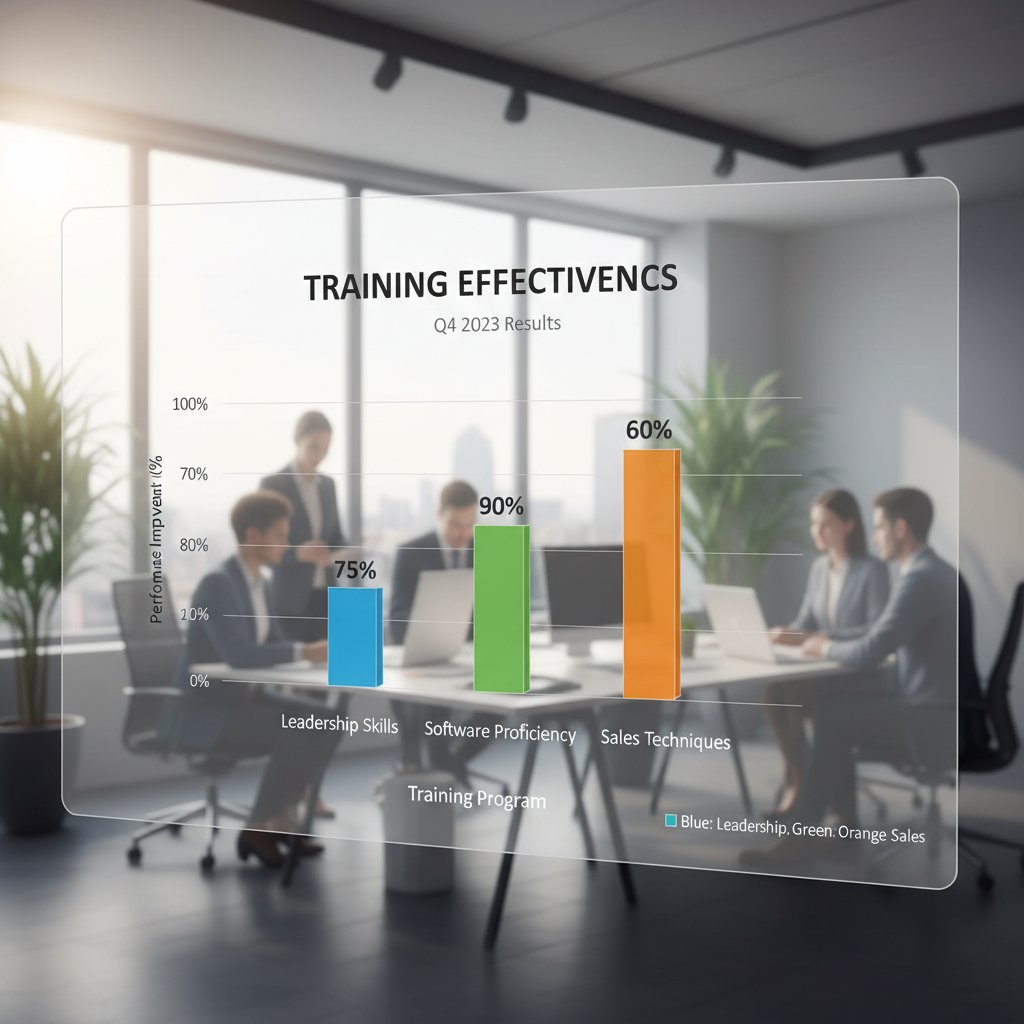 Wykres prezentujący wzrost efektywności po wdrożeniu alternatywnych szkoleń