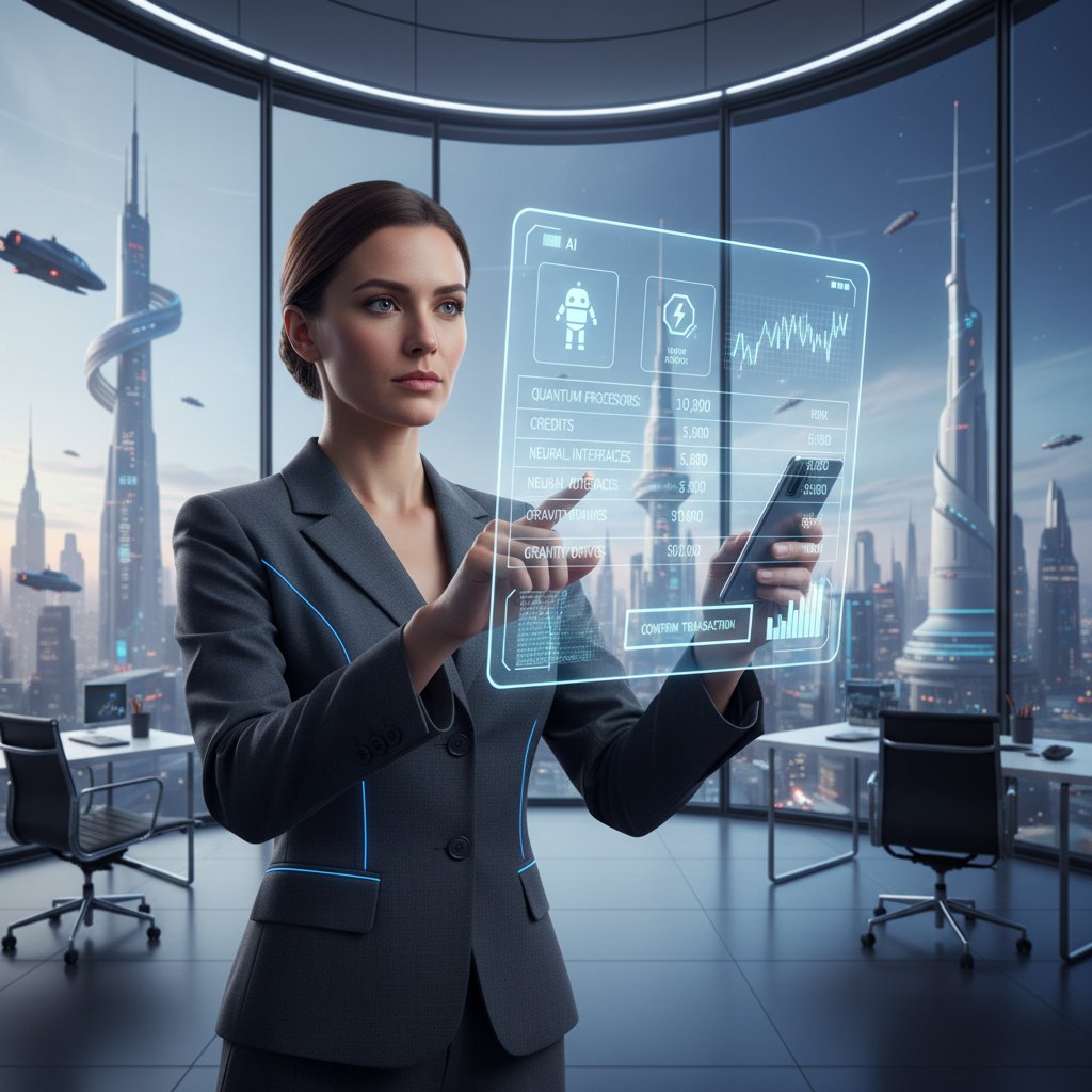 Bizneswoman analizująca cennik ChatGPT 4 na smartfonie