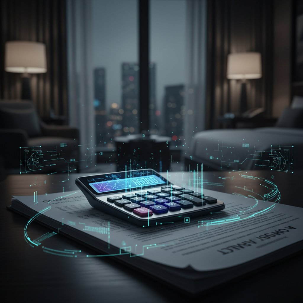 Kalkulator i umowa hotelowa z elementami AI