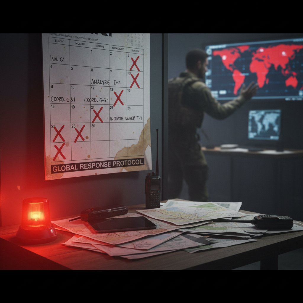 Kalendarz z odhaczonymi dniami, symbol systematycznego działania w kryzysie