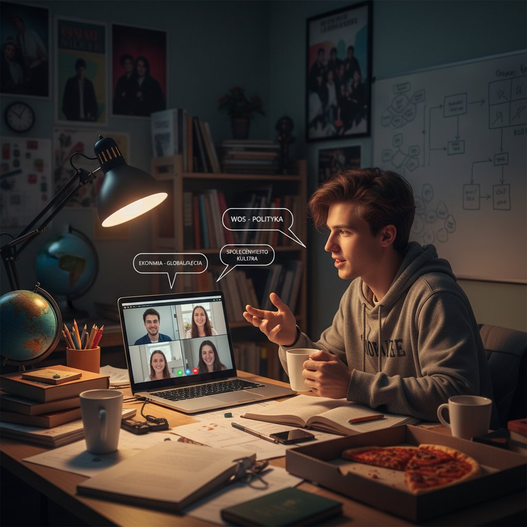 Uczeń zdający maturę WOS rozszerzony online bez korepetytora