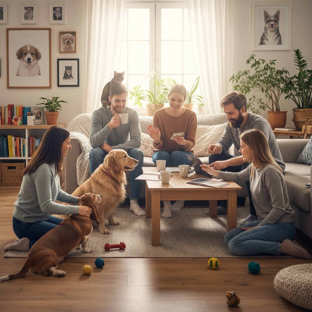 Polscy właściciele zwierząt wspólnie szukający porad weterynaryjnych w internecie