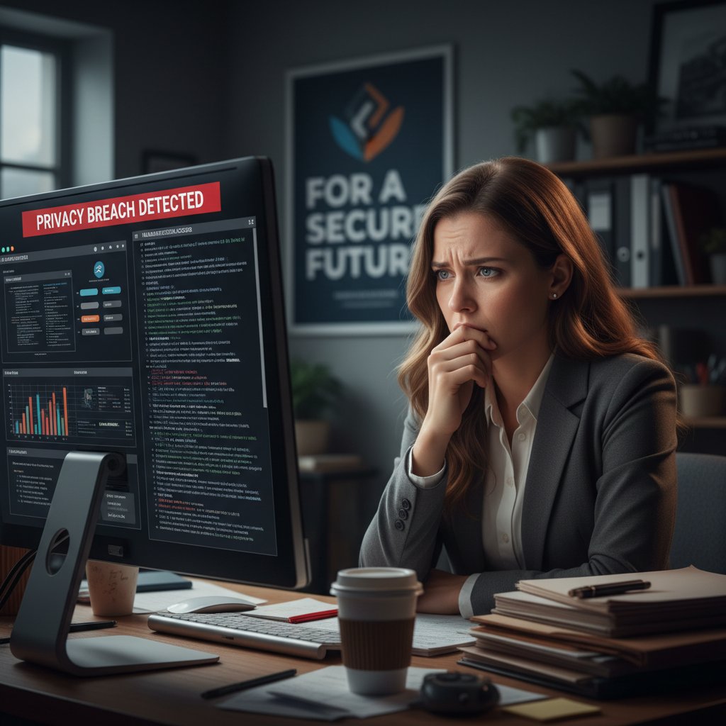 Kandydat patrzący z niepokojem na ekran komputera, na którym wyświetlana jest jego analiza online