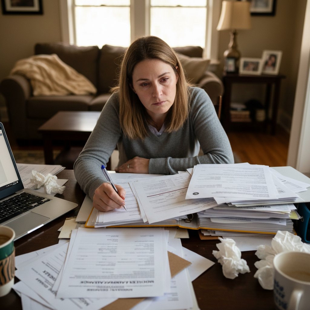 Opiekun zmęczony biurokracją, dokumentacja i emocje