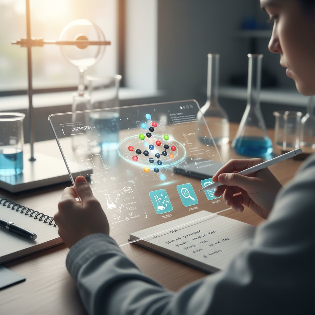 Nauka chemii z wykorzystaniem nowoczesnych technologii – tablet, aplikacje, notatki