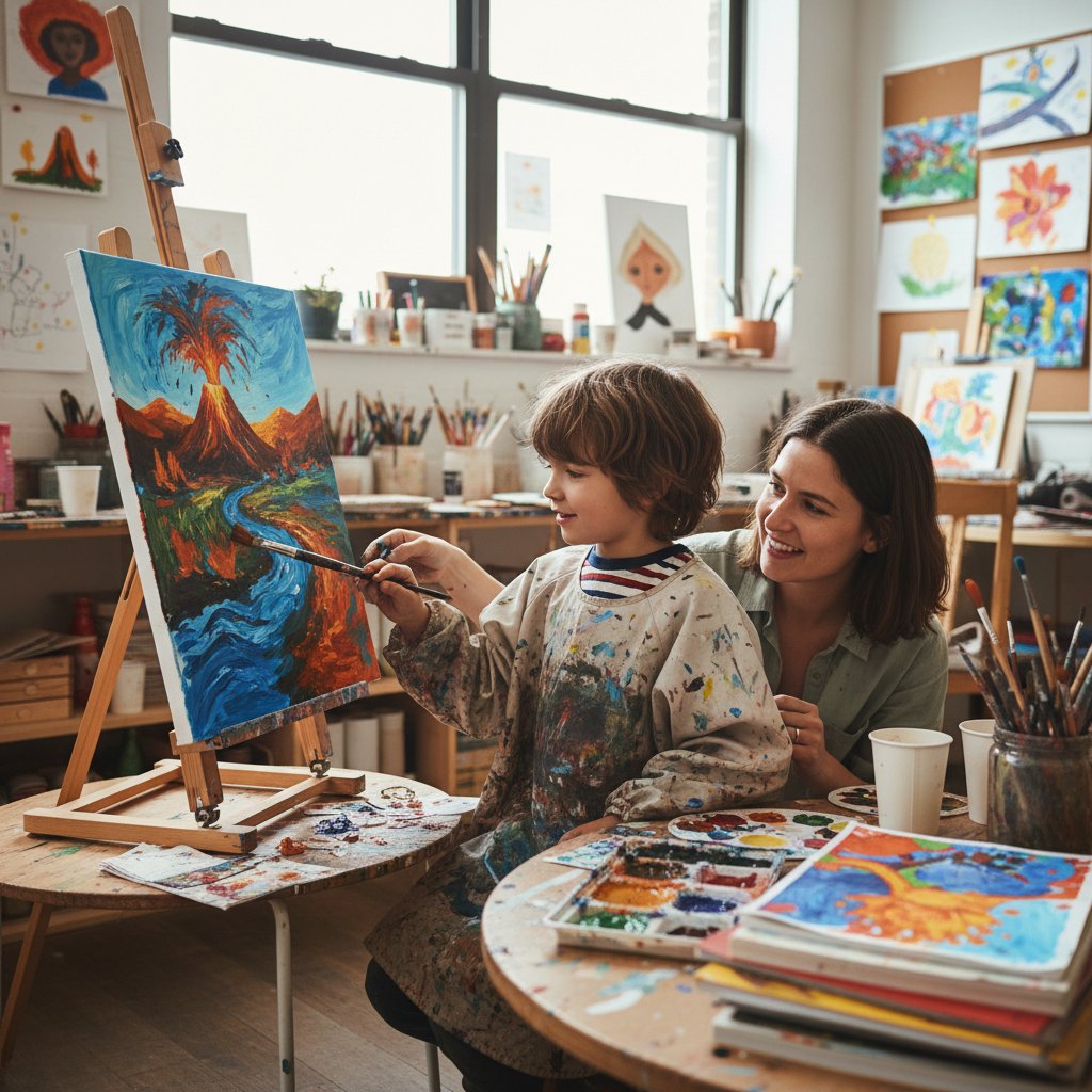 Dziecko z ADHD podczas zajęć plastycznych – sztuka jako wsparcie terapeutyczne