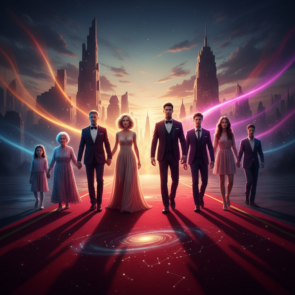 Actors of all ages at a movie premiere, highlighting diversity and age representation