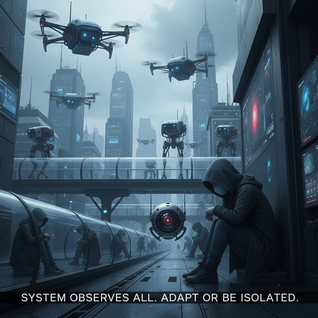 Monitoring miejski z wykorzystaniem AI i robotów, niepokój społeczny, nadzór