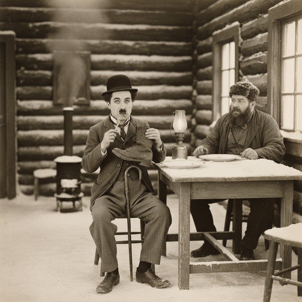 Collage of classic and modern comedic scenes