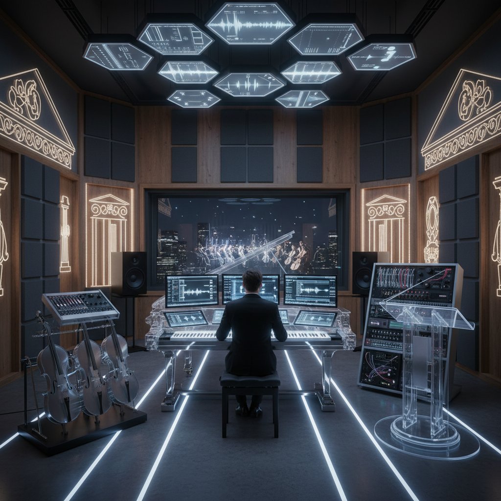 Nowoczesna interpretacja klasycznych form muzycznych online z instrumentami i komputerem