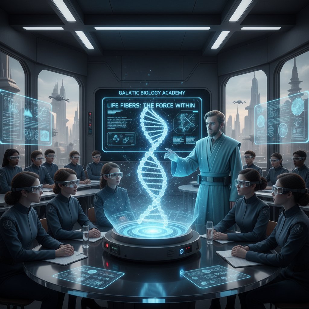 Teacher using Star Wars visuals in a classroom to engage students in science education