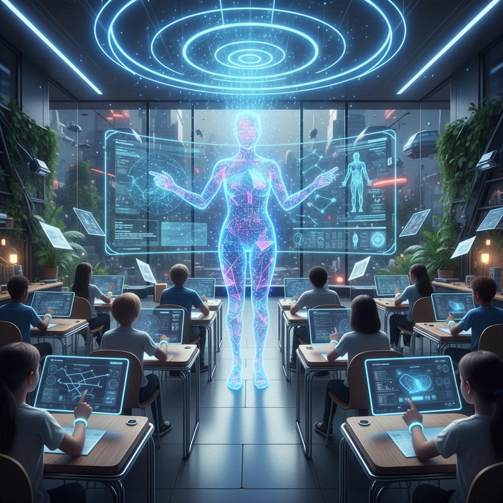 Nowoczesna klasa z nauczycielem AI – edukacja przyszłości