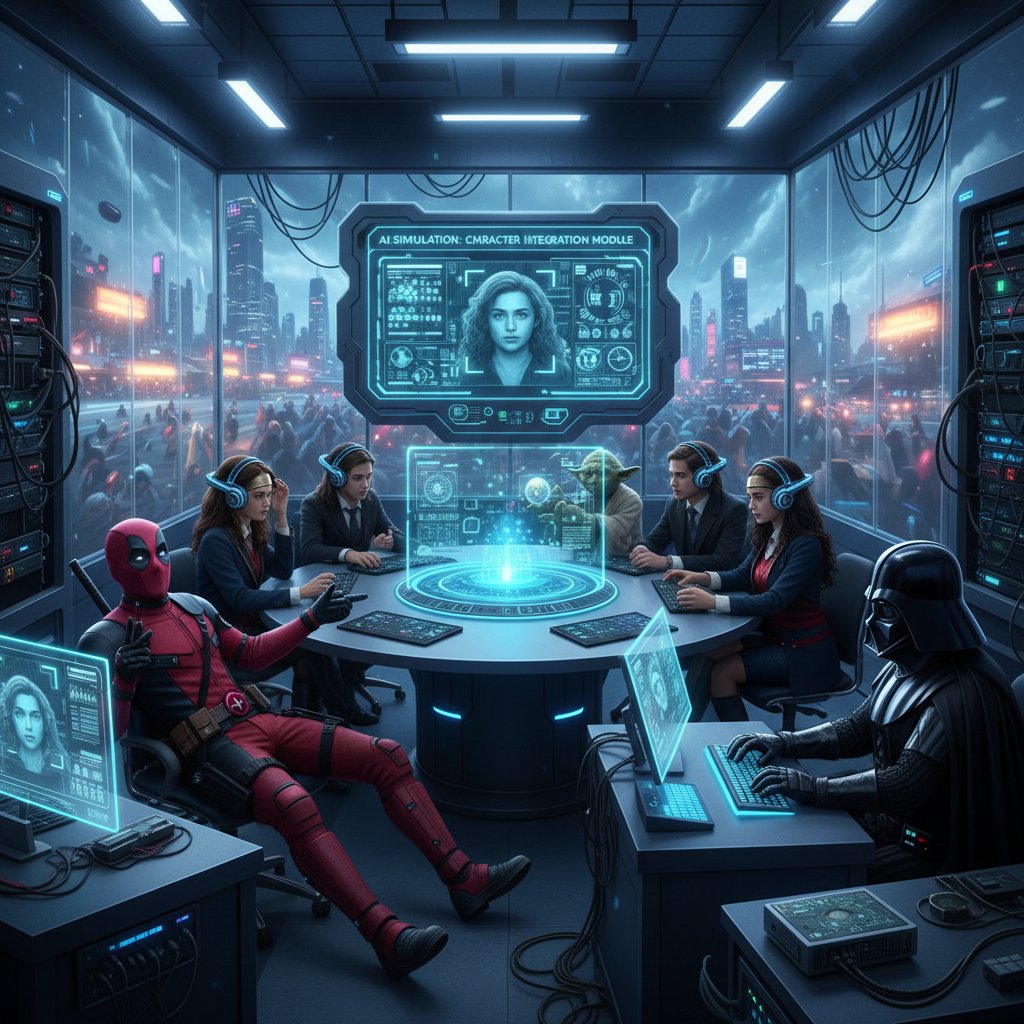 Uczniowie korzystający z symulatora rozmów filmowych podczas lekcji