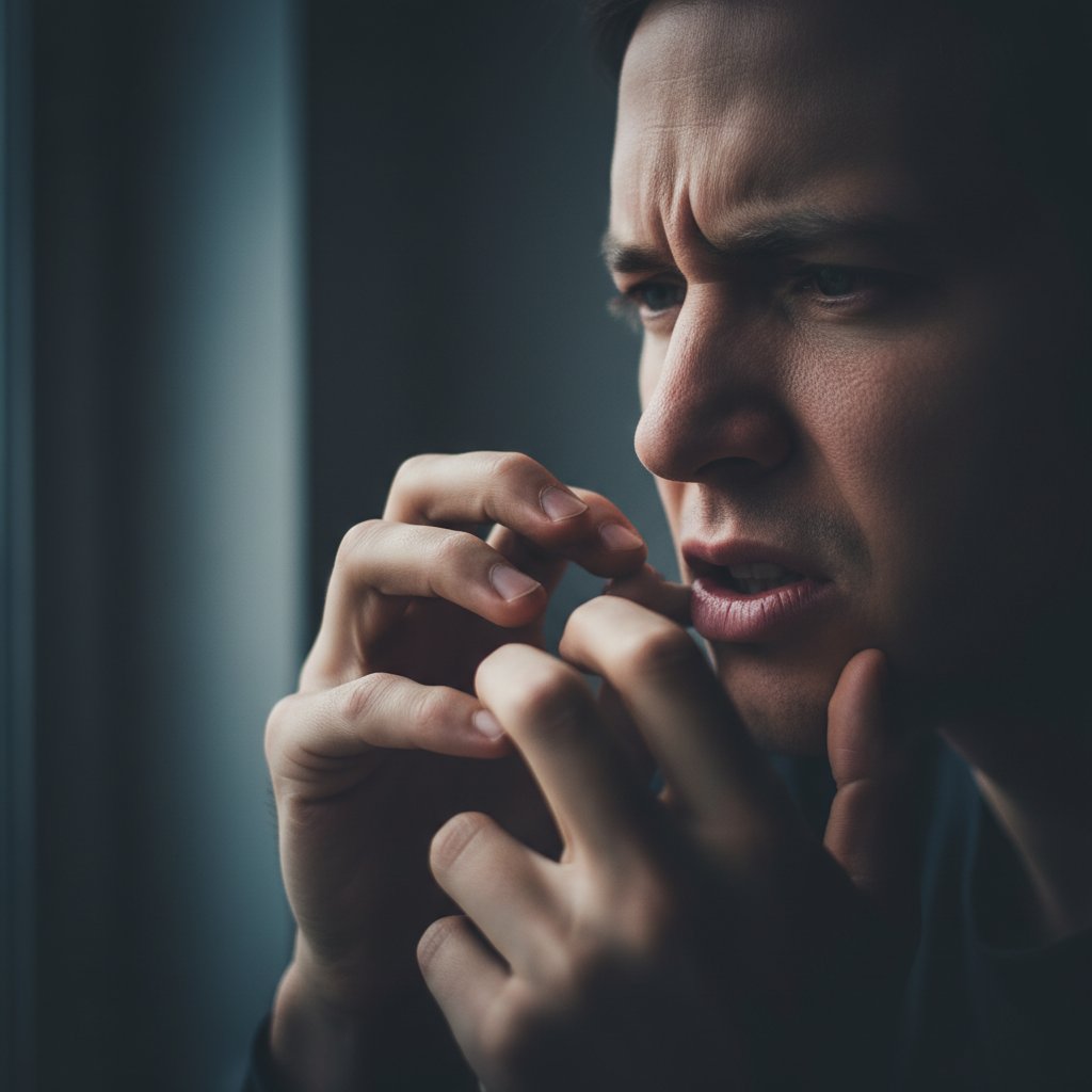 Szczękościsk i nerwowe ruchy dłoni jako objawy krótkotrwałego działania amfetaminy