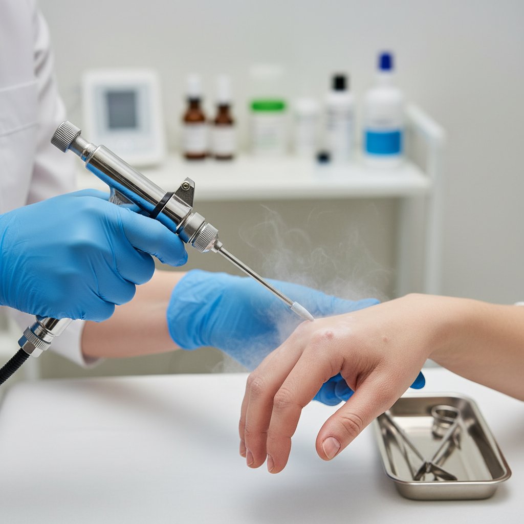 Zabieg krioterapii brodawki w gabinecie dermatologicznym – profesjonalne leczenie brodawek