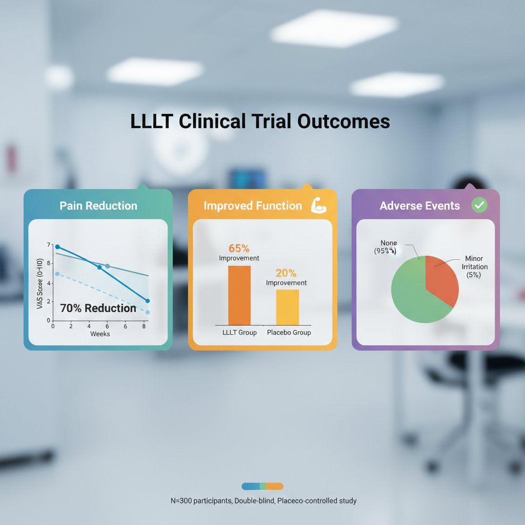 Wizualizacja wyników badań klinicznych LLLT