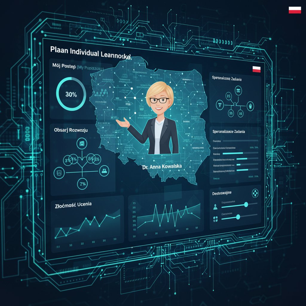 Zbliżenie na dashboard modułu ILP używanego przez nauczyciela w polskiej szkole.