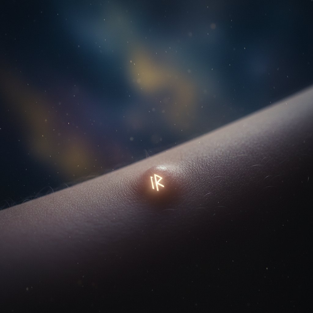 Zdjęcie zbliżenia na ludzką skórę z wyraźnym, okrągłym guzkiem – kaszakiem na twarzy