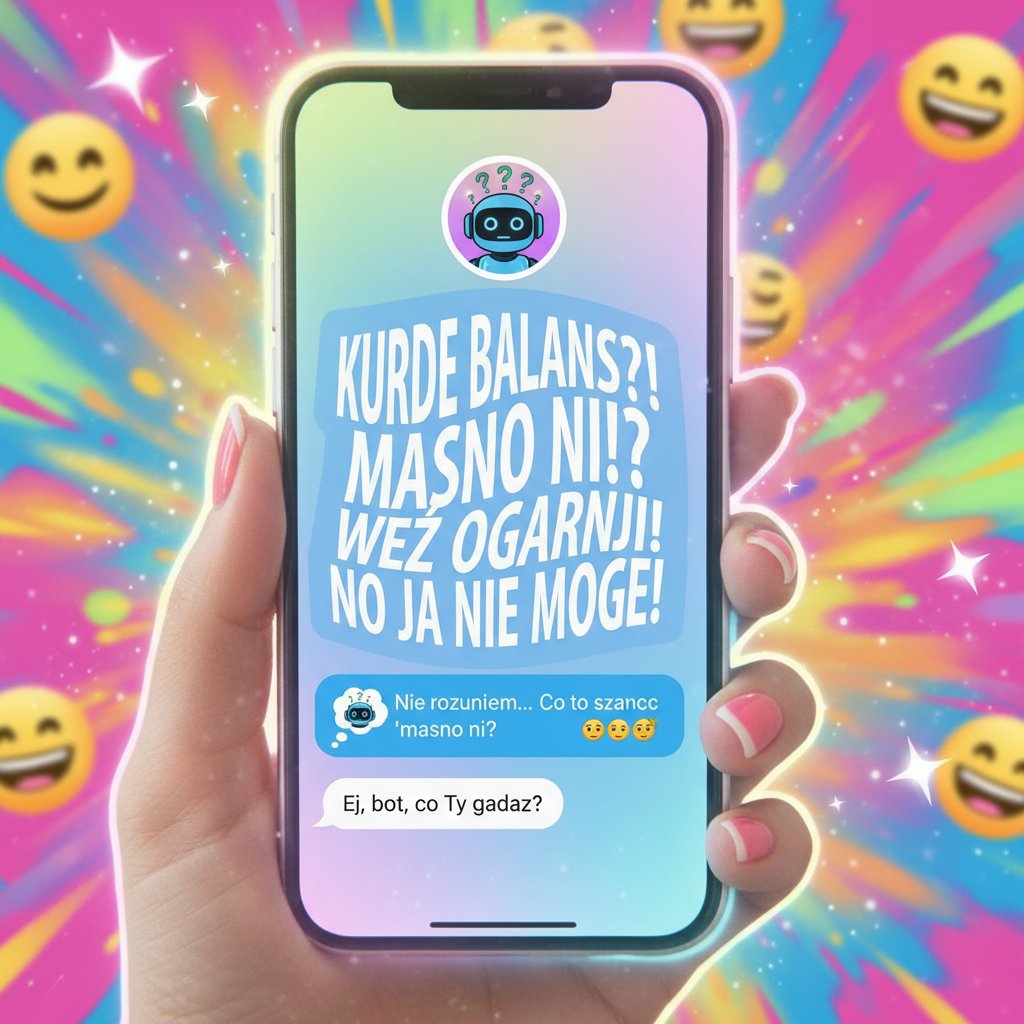 Zaskoczenie AI wobec polskiego slangu w konwersacji tekstowej, rozmowy dopasowane do stylu mówienia