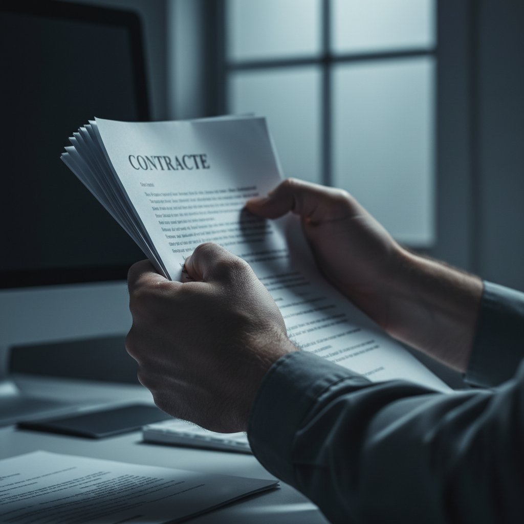 Zbliżenie na dłonie podczas negocjacji biznesowych z dokumentami i napiętą atmosferą w tle