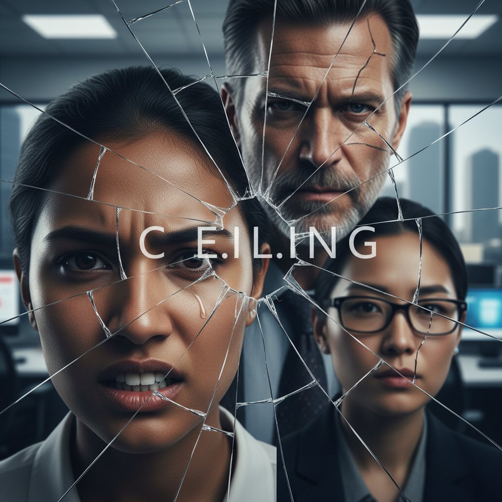 Zbliżenie na twarze osób w biurze, różne emocje: frustracja, zamyślenie, determinacja